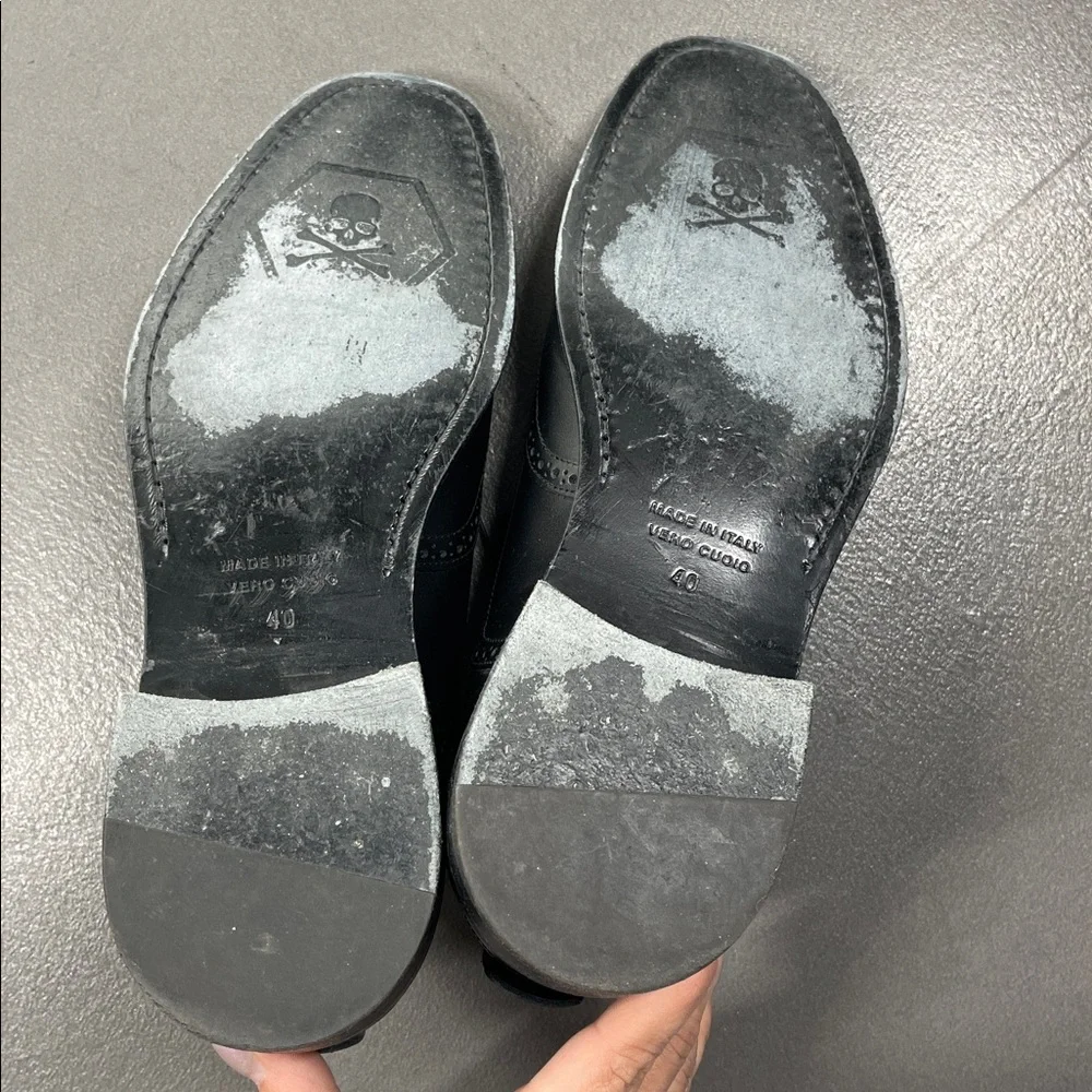PHILIPP PLEIN Mens Black Leather City Shoes 